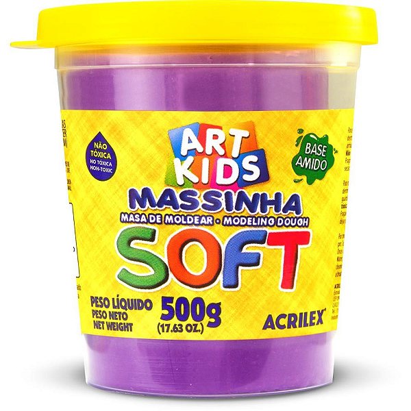 Massa para Modelar SOFT 500G Violeta - Base Amido