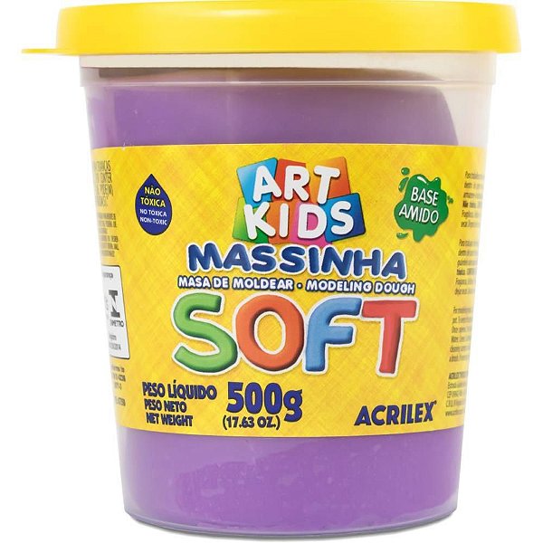Massa para Modelar SOFT 500G Violeta - Base Amido