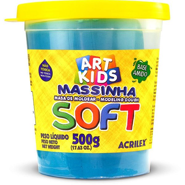 Massa para Modelar SOFT 500G Azul a Base de Amido