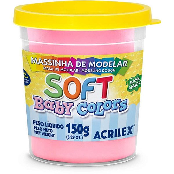 Massa para Modelar SOFT 150G Rosa Bebê À Base de Amido