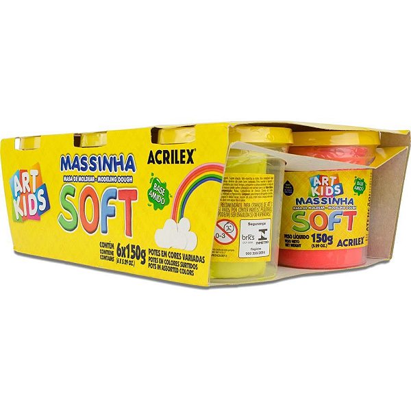 Massa de Modelar SOFT 150G com 6 Cores