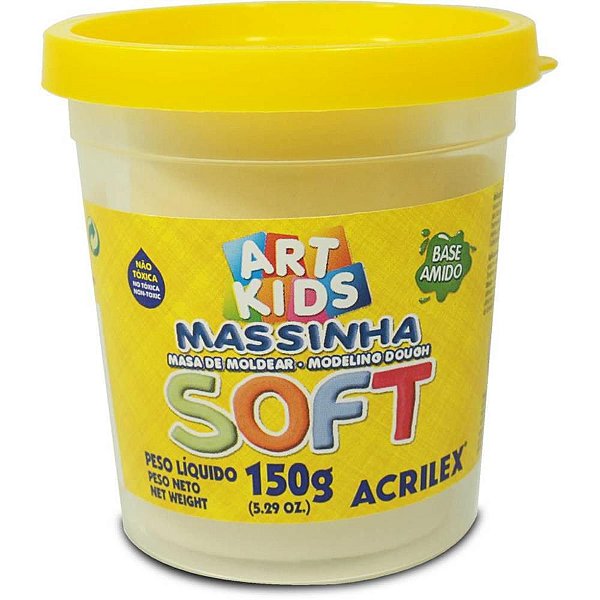 Massa para Modelar SOFT Acrilex 150G Branco Neve