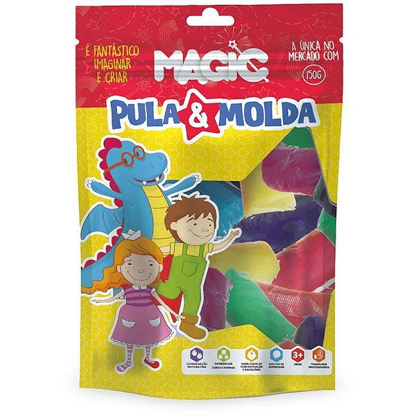 Massa para Modelar Criativa Magic EVA 150G com 15 Cores