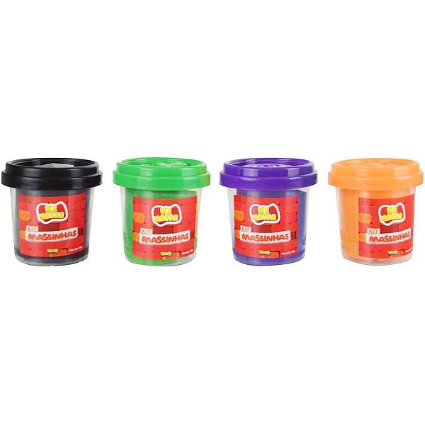 Massa para Modelar Criativa Kimassa SET 4 Potes 110G