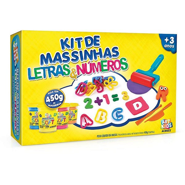 Massa para Modelar Criativa ART KIDS Letras e Números 450G