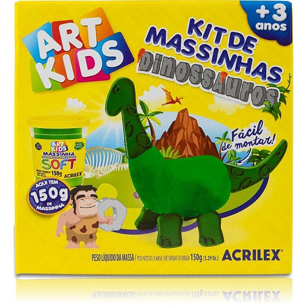 Massa para Modelar Criativa ART KIDS Dinossauro 2 Azul
