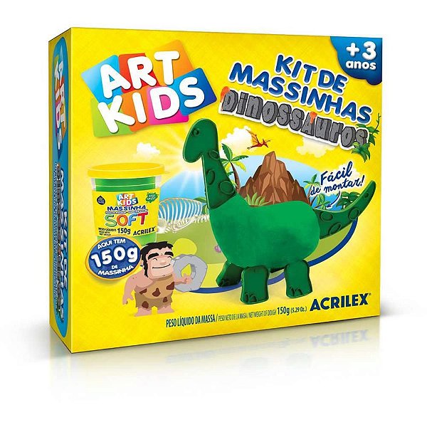Massa para Modelar Criativa ART KIDS Dinossauro 1 Verde