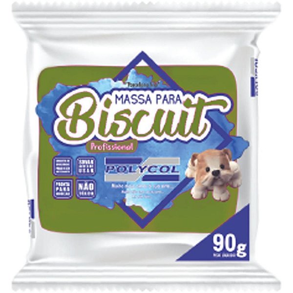 Massa de Porcelana Fria Biscuit Verde Oliva 90G Caixa com 12