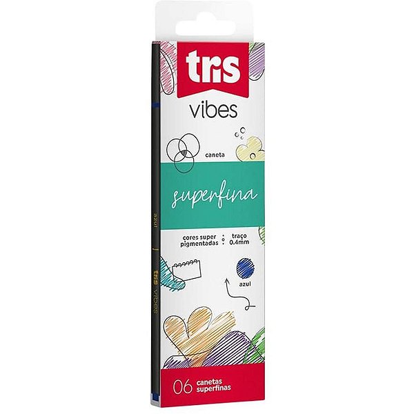 Marcador Artístico TRIS Vibes 0,4MM Azul BLCOM 06