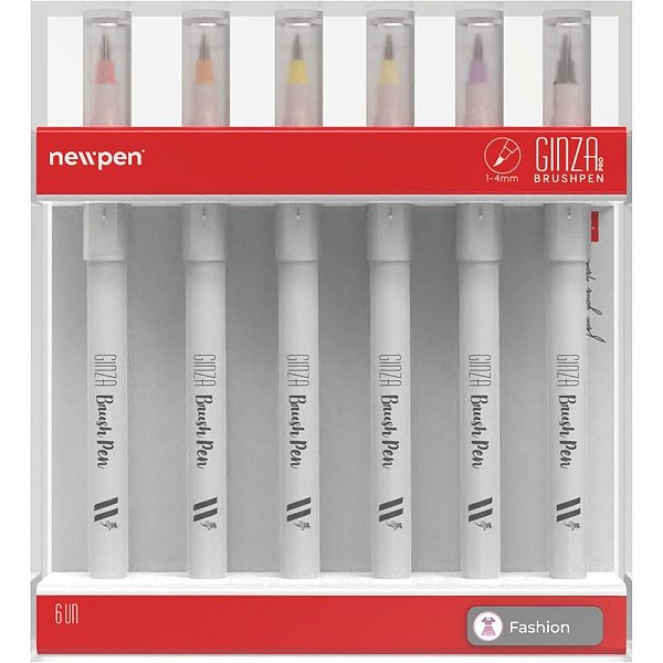 Marcador Artístico Ginza PRO Fashion 6CORES