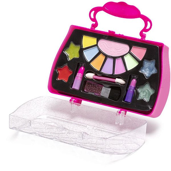 Maquiagem e Beleza Infantil Make BRINQ Maleta com Sombra e GLOSS