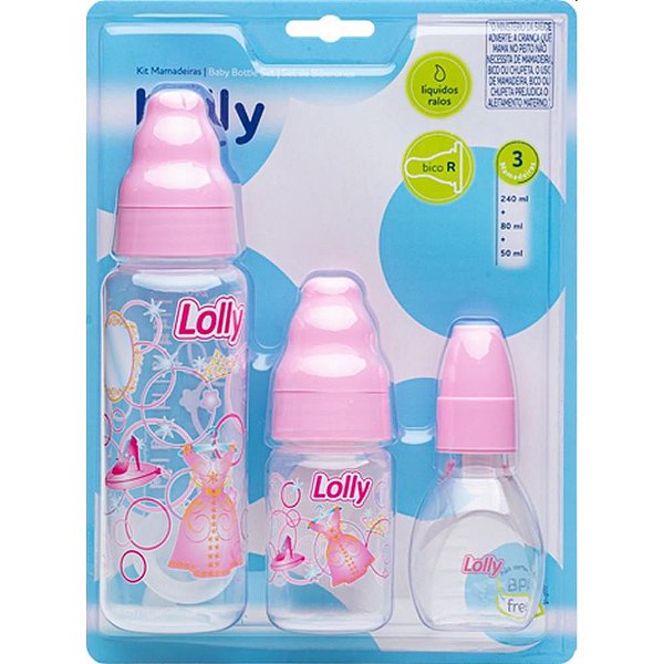 Mamadeira KIT TIP 240+80+50ML.REDOND.RS