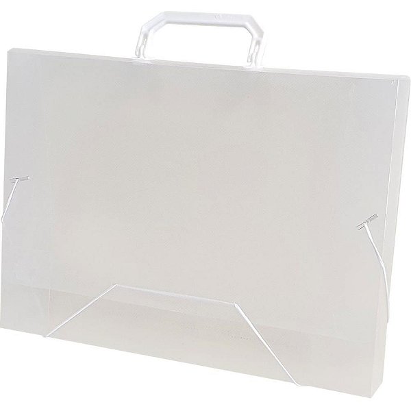 Maleta Plástica com ALÇA Ofício Cristal 43MM