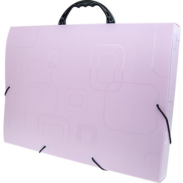 Maleta Plástica com ALÇA Dellofine Ofício Rosa