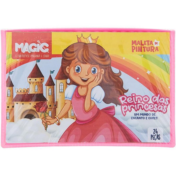 Maleta para Pintura Princesas 24 Peças