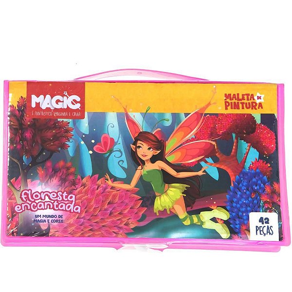 Maleta para Pintura Fadas 42 Peças