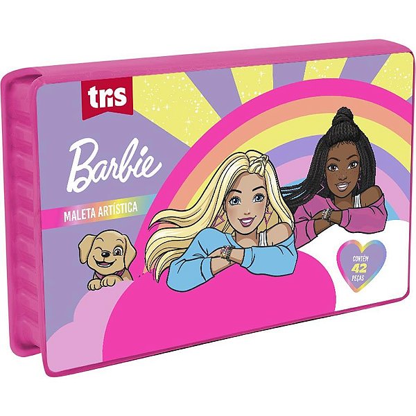 Maleta para Pintura Barbie 42 Peças KIT Artístico Completo