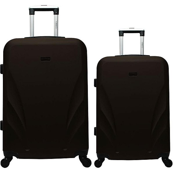 Mala de Viagem ABS 360º com 2 Peças Preto com 02