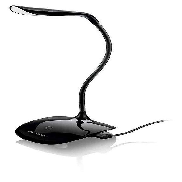 Luminária LED Mesa 3 Niveis LUZ USB Preta