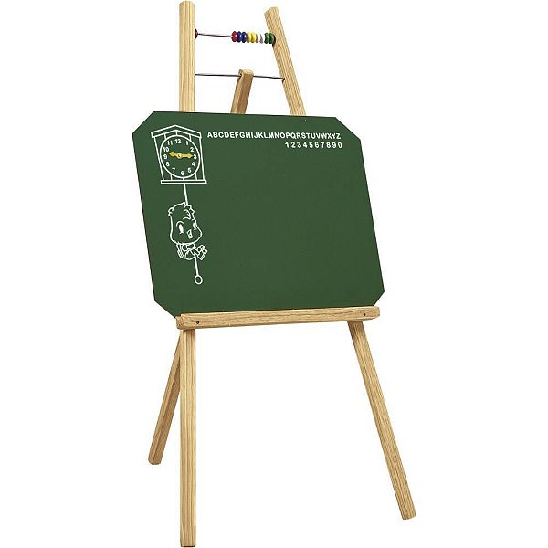 Lousa Infantil Quadro com Alfabeto, Relógio e Contador - 59X100 CM