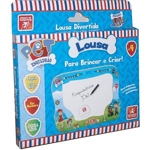 Lousa Infantil Esquadrão PET com Qcabeca