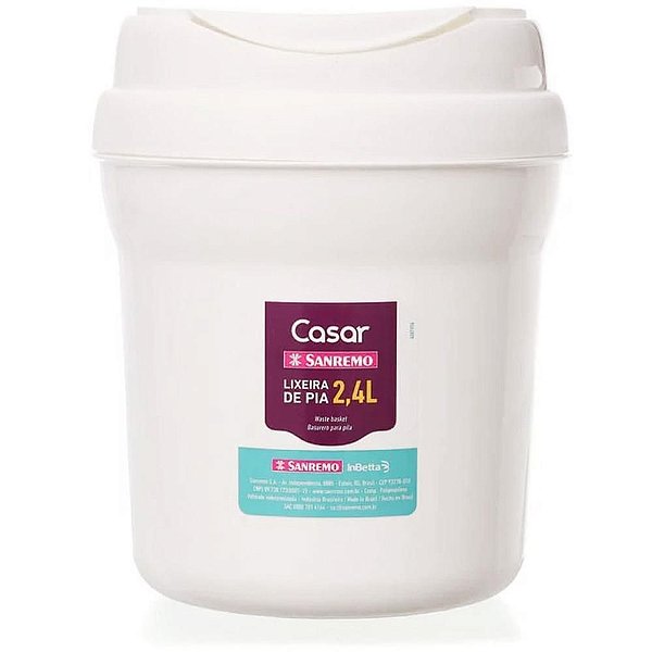 Lixeira Pia 2,4L Branca