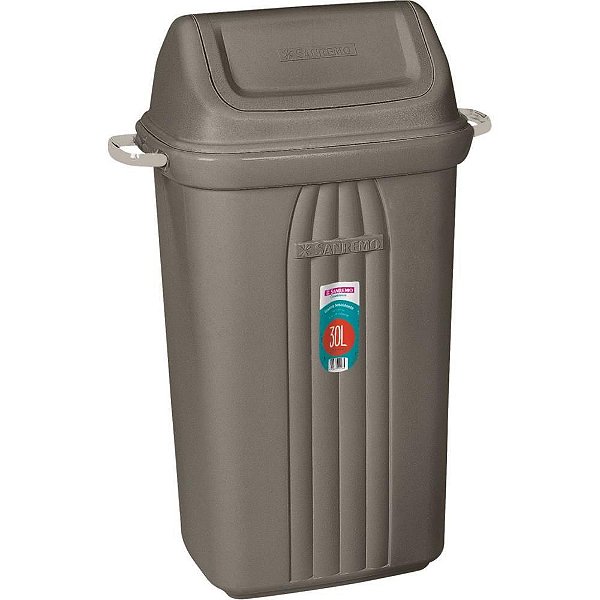 Lixeira Basculante 30L Castor Plástico Resistente