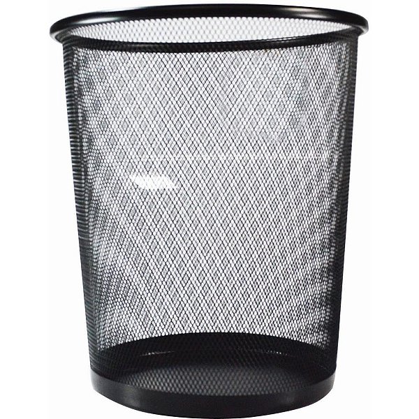 Cesto para Lixo Aramado Preto 8,5 Litros