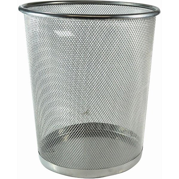 Lixeira para Escritório Aramado 8,5L Prata