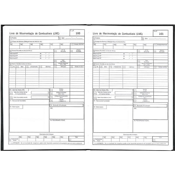 Livro Movimento Combustível 100 Folhas Pacote com 05