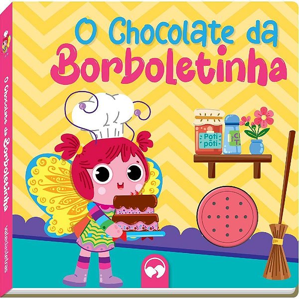 Livro Sonoro Borboletinha 18X18CM 8 Páginas com 1 Botão