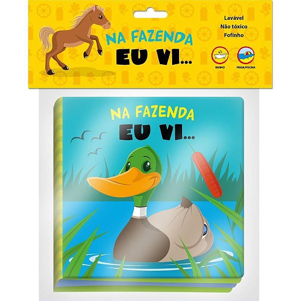 Livro para Banho NA Fazenda EU VI 13,5X13,5 6PG
