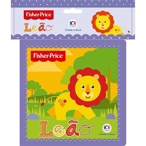 Livro para Banho Fisher Price Leão 14X14 6 Páginas