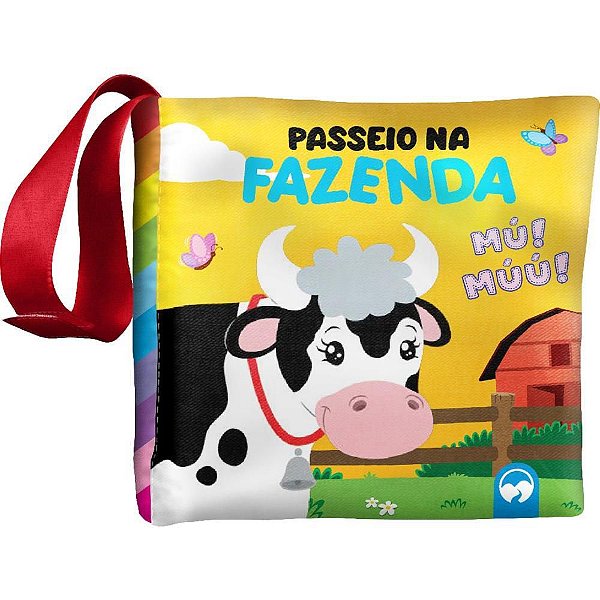 Livro Infantil Ilustrado de Pano Bebê Feliz - Passeio NA Fazenda