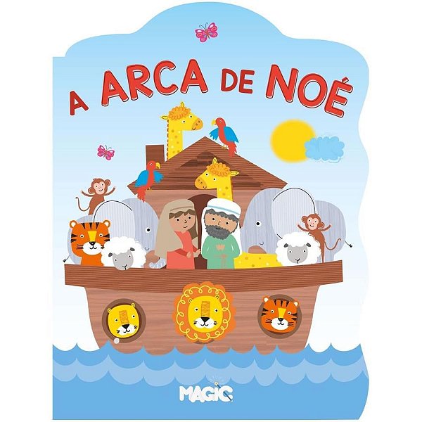 Livro Infantil Ilustrado ARCA de Noé Recortado - 16 Páginas