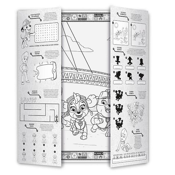 Livro Infantil Colorir Unicórnios Livro Tapete 96X66 CM