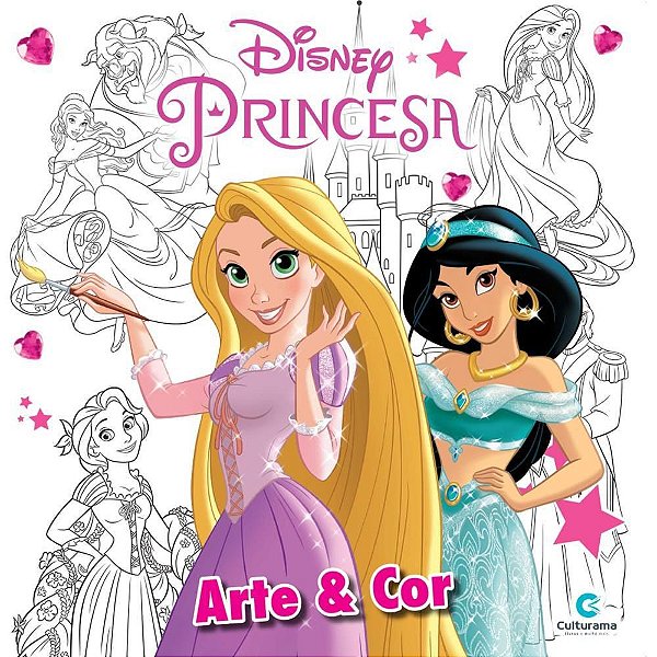 Livro Infantil de Colorir Princesas ARTE e COR 27X27CM - 36 Páginas