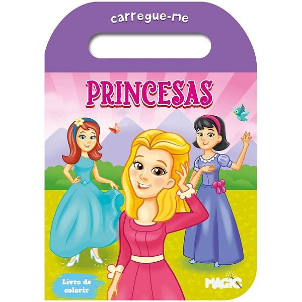 Livro Infantil para Colorir Princesa CARREGUE-ME 32 Páginas