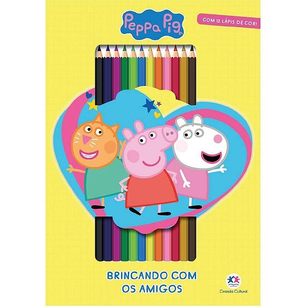 Livro Infantil Colorir Peppa PIG KIT Colorir com Lápis