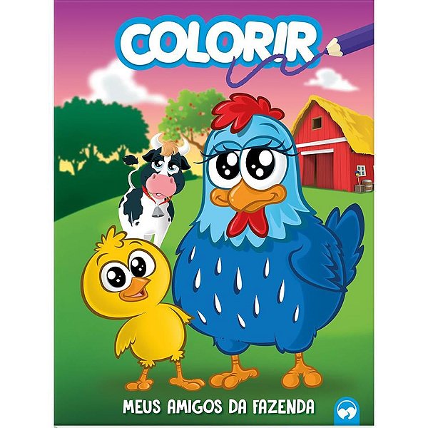 Livro Infantil Colorir Meus Amigos da Fazenda 16 Páginas