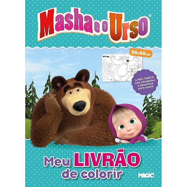 Livro Infantil para Colorir Masha e o URSO - Livro Tapete