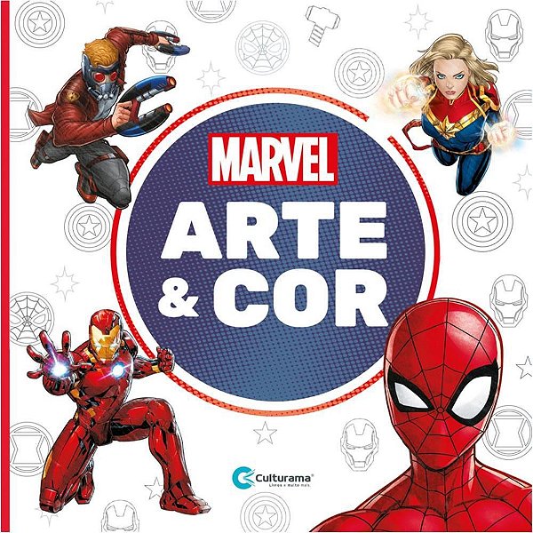 Livro Infantil Colorir Marvel ARTE e COR 27X27 36 Paginas