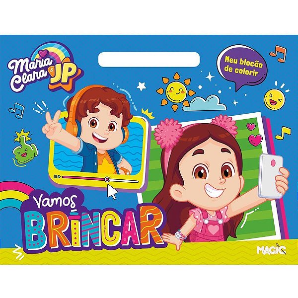Livro Infantil para Colorir Maria Clara e JP Meu Blocão – 48 Páginas
