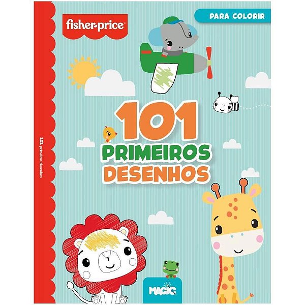 Livro Infantil de Colorir Fisher Price 101 Desenhos - 104 Páginas