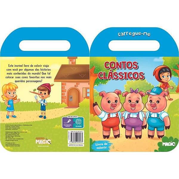 Livro Infantil Colorir Contos Classicos Carregue - ME