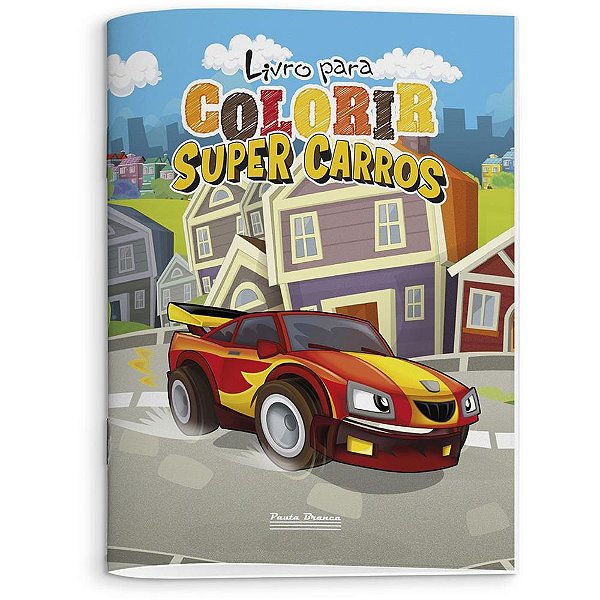 Livro Infantil de Colorir Carros 8 Páginas Pacote com 10