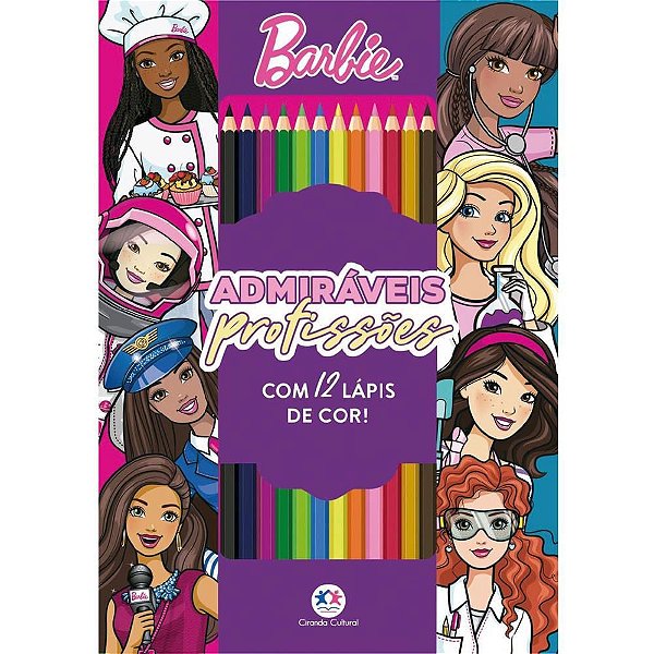 Livro Infantil Colorir Barbie KIT Colorir com Lápis