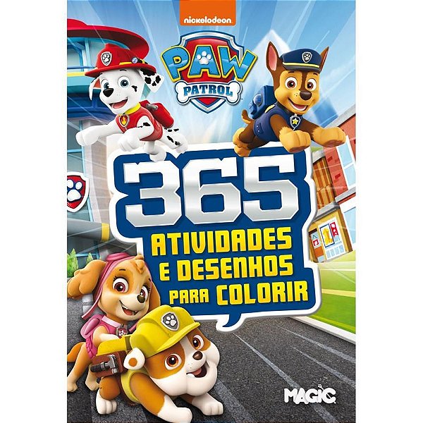 Livro Infantil Colorir 365 Atividades Patrulha Canina