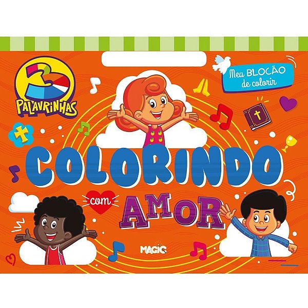 Livro Infantil Colorir 3 Palavrinhas Meu Blocão - 48 Páginas