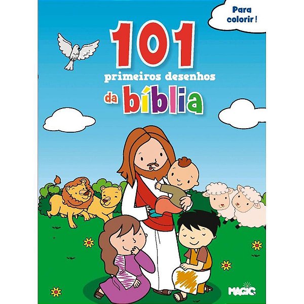 Livro Infantil Colorir 101 Desenhos da Bíblia 104 Páginas